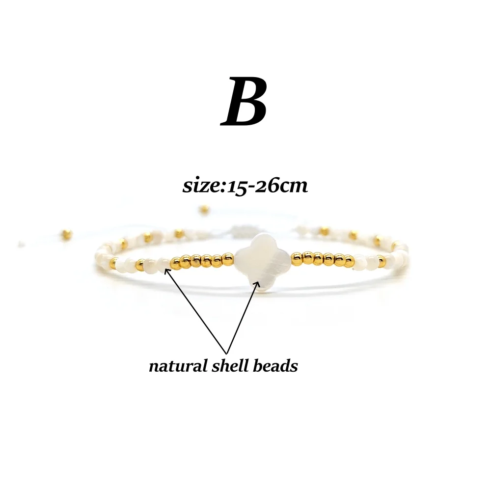 Großpackung Muschelperlen-Armband-Zubehör, Blattanhänger, stapelbarer Boho-Strandschmuck für Frauen, Heilgeschenk, Sommer-Hochzeits-Braut-Accessoire – Detail 3
