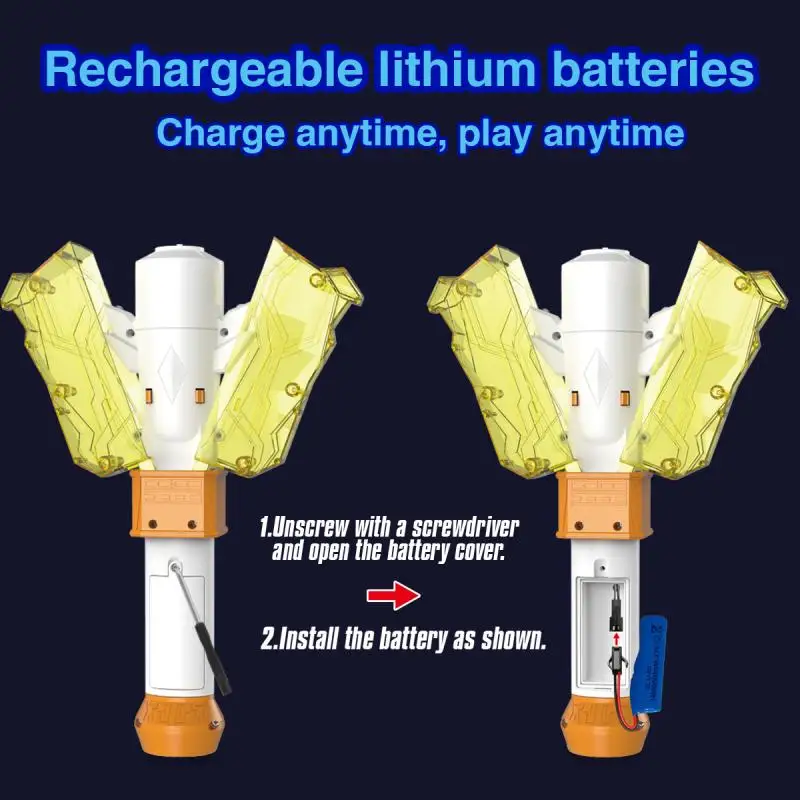 Children's Electric Handheld Water Gun With Lights Large Capacity Water Bottle Boys Girls Beach Automatic Spray Water Kids Toys