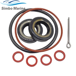 Outboard Lower Unit Gearcase Propeller Shaft Seal Kits 93101-15074 for Yamaha 2 4str 6 8 9.9 HP w/O-ring 93210-49046 w/Pin