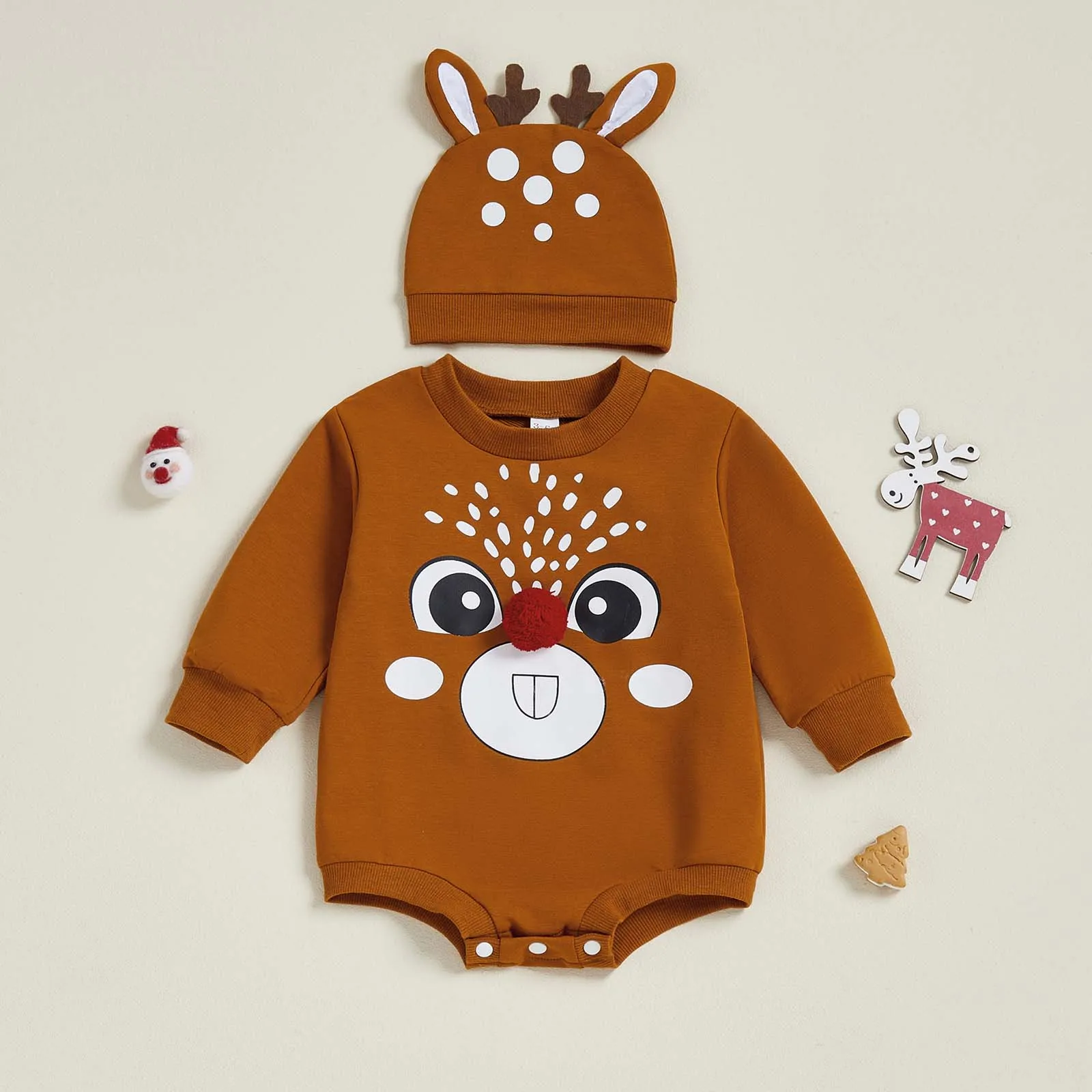 

Baby Boys Christmas pants sets fashion printed Long Sleeved Comfortable And Breathable Bodysuit 3 Month Girl Clothes 2025