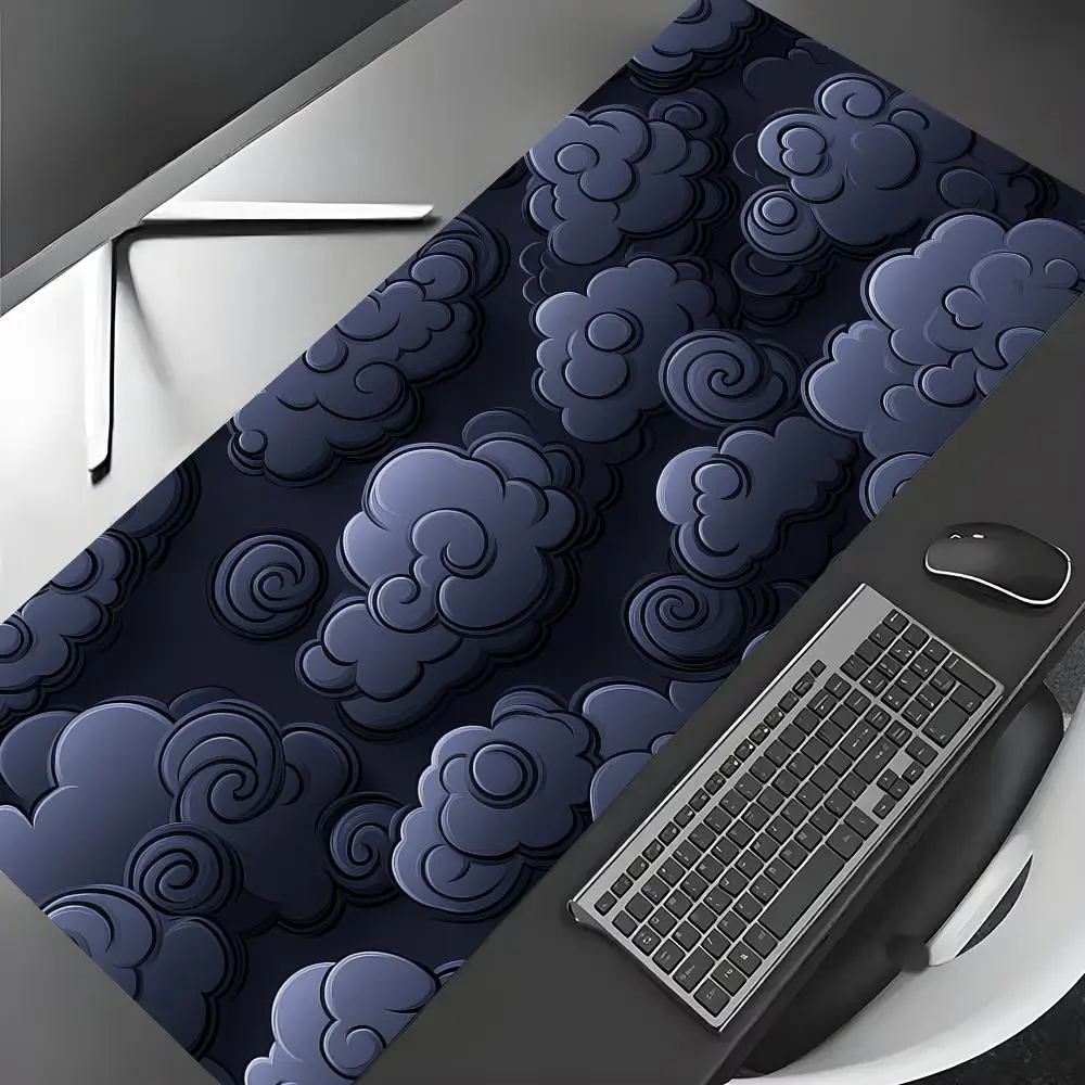 Auspicious Cloud Pattern Large Mouse Pad Gaming Mats Non-Slip Desk Mat with Stitched Edge HD Printing Office Mat