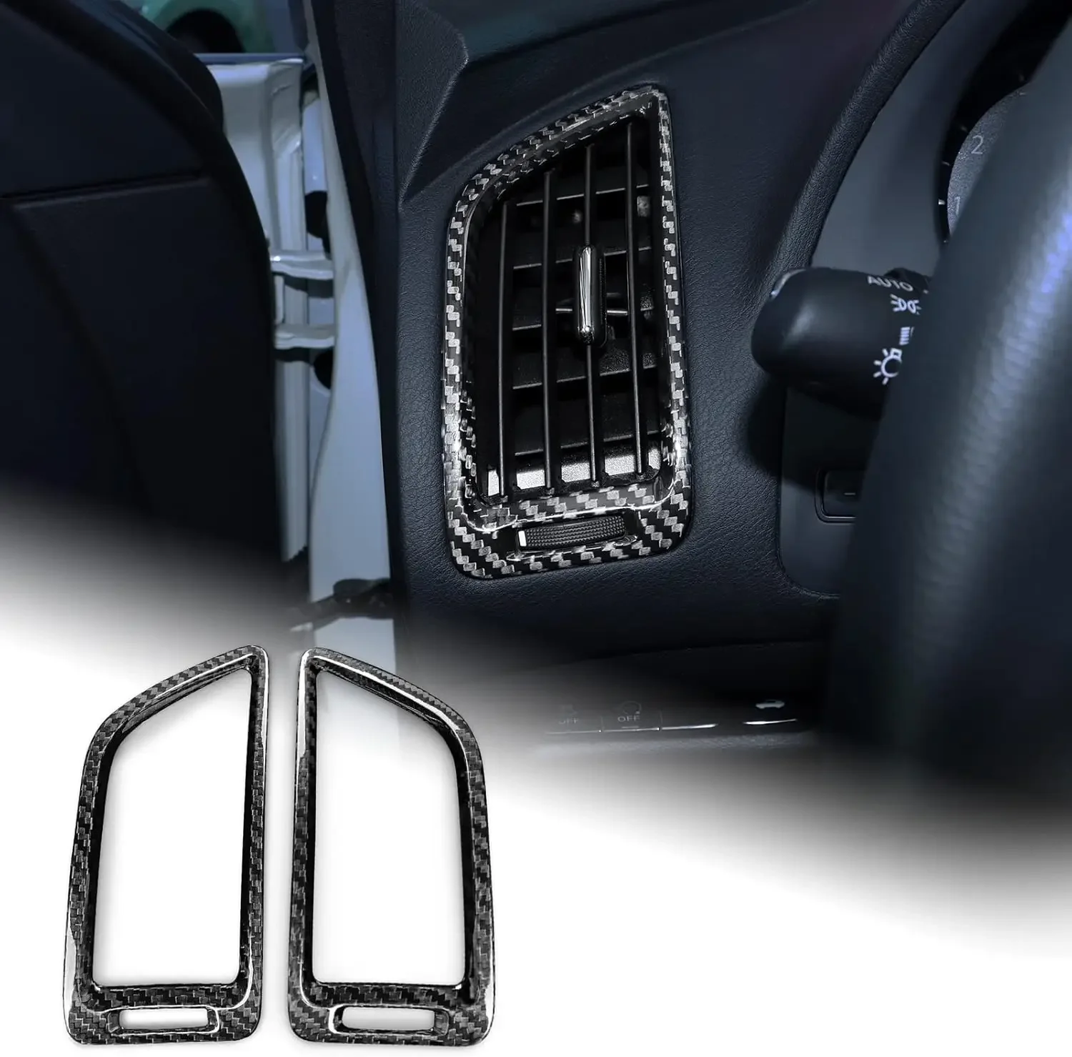 

Carbon Fiber Car Side Air Vent Cover Sticker AC Air Outlet Frame Trim for Infiniti Q50 Q60 2013-2022 Interior Accessories