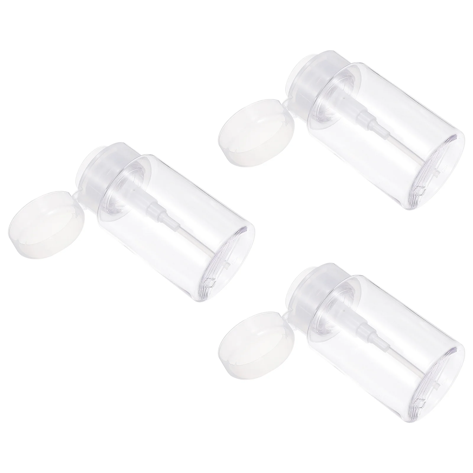 

3pcs Press Bottle Plastic Empty Liquid Container Compact Portable Leak-Proof Refillable For Hand Soap Lotion Storage
