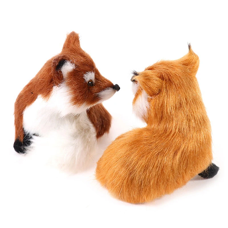 Simulation Animal Fox Plush Toy Doll Realistic Stuffed Animal Soft Plush Toy Sleeping Fox Wedding Birthday Gift For Boys Girls