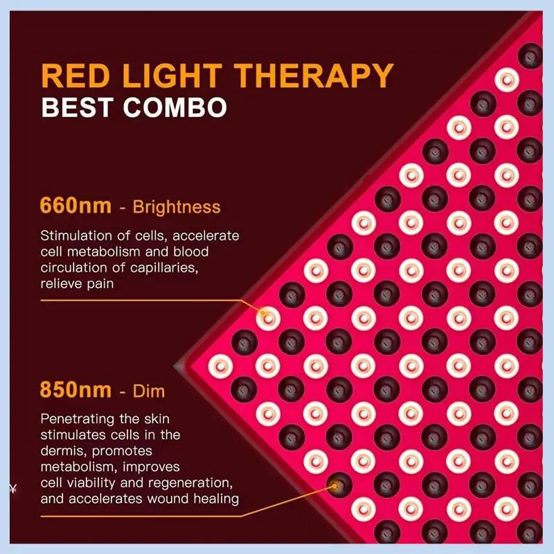 

AS63-Red-Light-Therapy-Device - 45W LED Panel Deep 660Nm And Near-Infrared 850Nm LED Light Combo For Skin Beauty