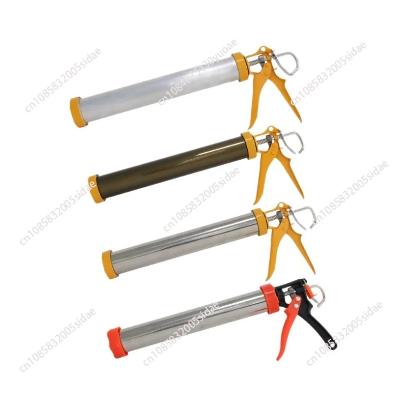 Easy Caulking Gun Heavy Duty Frame Caulking Gun Sealant Gun Aluminum Manual Caulking with Spring Color Random