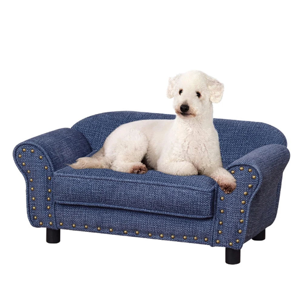 Luxury Denim Vintage Pet Furniture Sofa Shop Comfortable Couch Seat Cat Living Room Relax Sleep Dog Bed Chair