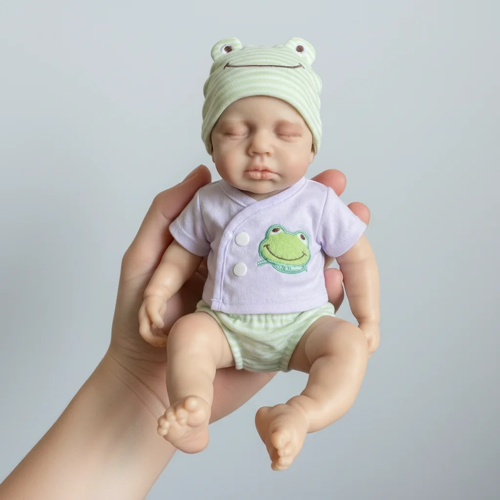 

NPK 12''Reborn Loulou Mouth Can Open Super Soft Solid Platinum Silicone Flexible Elastic Lifelike 3D Painted Lifelike Dolls