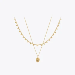 ENFASHION Pendant Cross Necklace With Beads For Women Gold Color Necklaces Trendy Simple Fashion Jewelry Dainty Dropship P233379