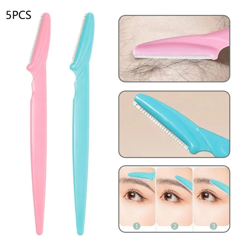 5PCS Sharp Scissors Eyebrow Trimmer Tool Makeup Grooming Tool Loose Packaging Eyebrow Razor Sharp Safe Efficient Stainless Steel