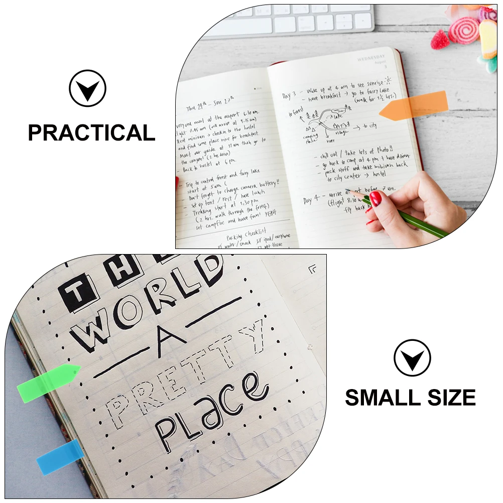 

6 Sets Colored Arrow Notepad Tear-off Memo Stickers Adhesive Notepads Pvc Office
