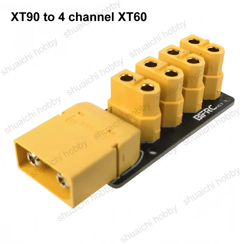 1PCS XT60/XT90 ถึง 4 ช่อง XT60 ปลั๊ก 200A Power Distribution Board อุปกรณ์เสริมฐานสําหรับหุ่นยนต์ RC เรือ Submarine ชิ้นส่วน DIY