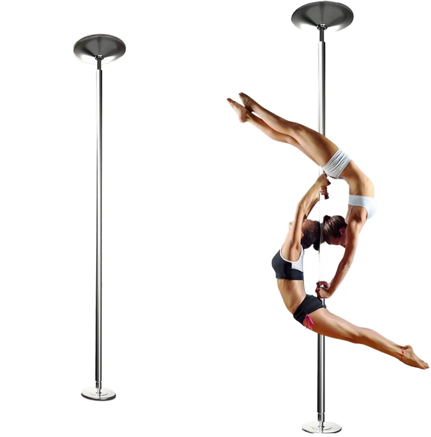 

Hot Selling Steel Tube Dance Pole Rotatable and Height Adjustable Professional and Portable Dance Pole Household Detachable