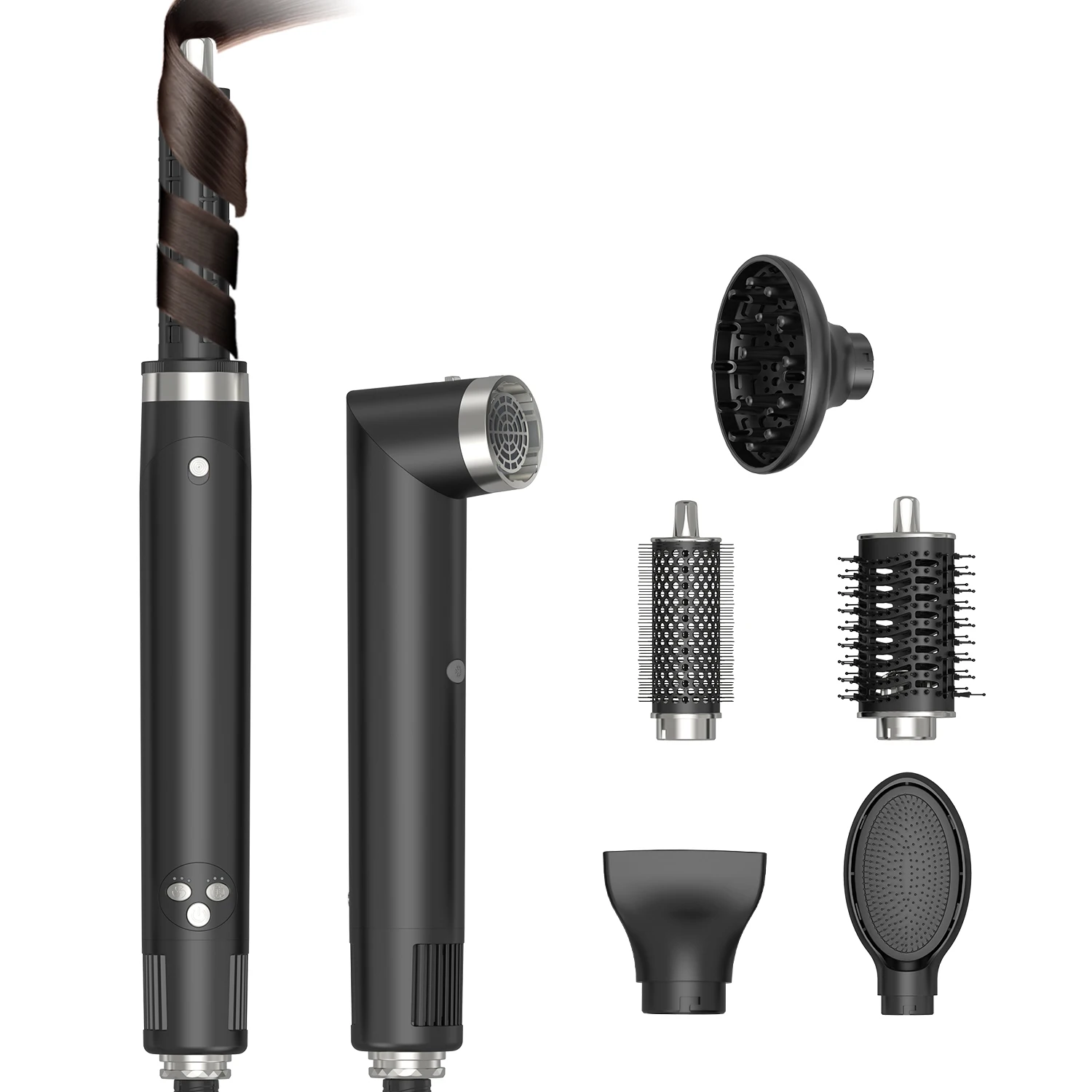 Professional 8 In 1 Airflow Hair Styler 110000 RPM BLDC Motor Multi-Styler Blow Dryer Hair Styler With Heat Cold Function