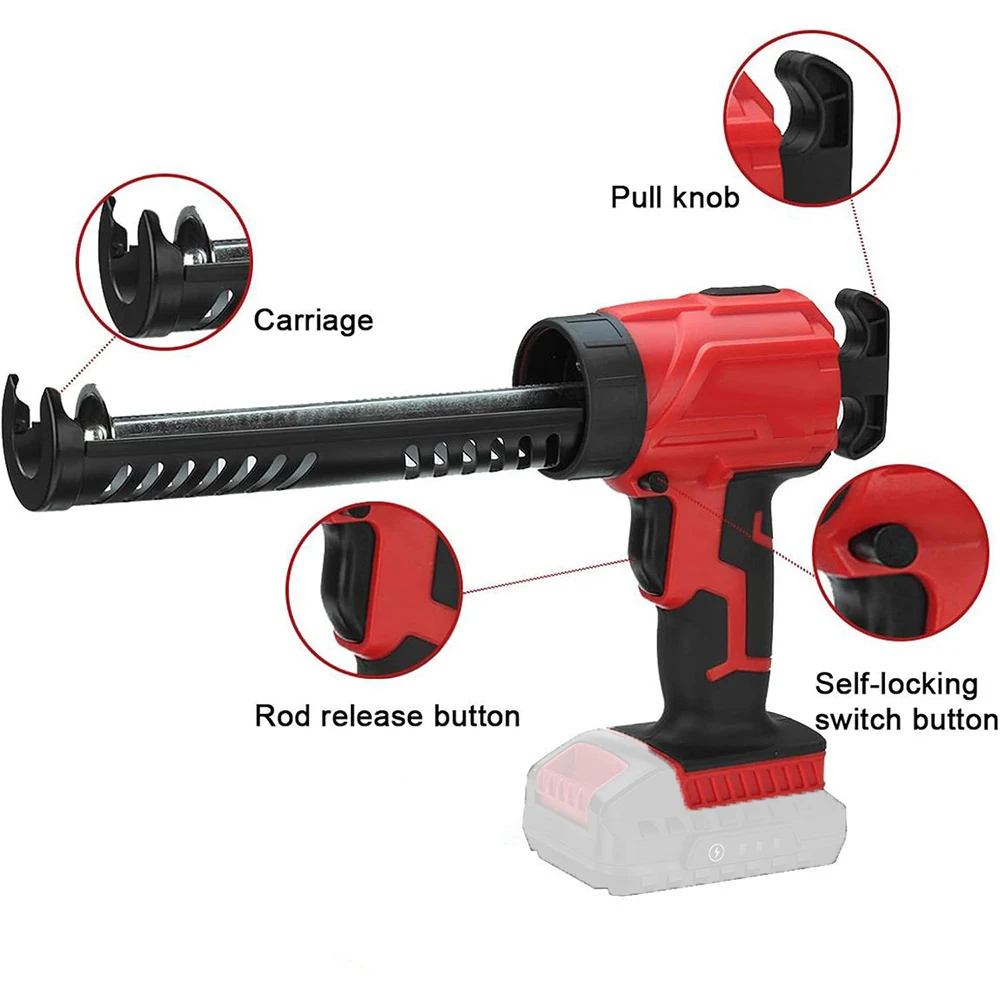 Kit de pistola de calafetagem elétrica para makita 18v bateria li-ion cimento vidro adesivo cola selante ferramenta pistola de cola de vidro com raspador