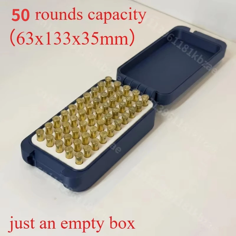 Portable 3D Printed Compact 22LR Bullet Storage Box, Portable Military Enthusiast Desktop Storage Box，just An Empty Box view 3