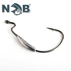 NGB 5PCS High Carbon Steel Offset Fishing Hook Lure 1/0# 2/0# 3/0# 4/0# 1# 2# Texas Jig Head Crank Hook Worm Soft Bait Hooks