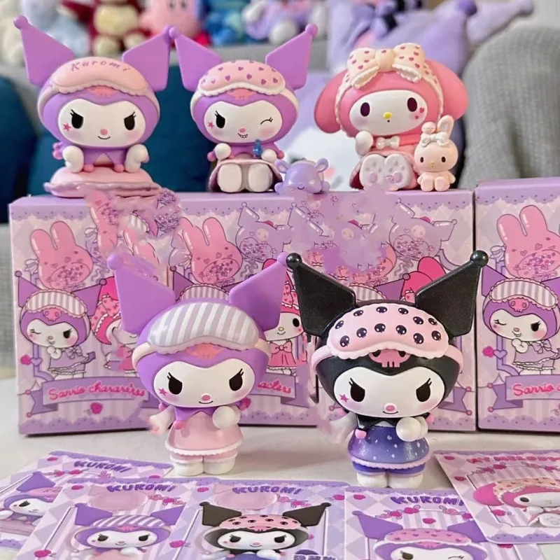 

Милая Пижама Miniso Sanrio с героями мультфильмов, милая серия, милая фигурка Kuromi My Melody, милое настольное украшение, праздничный подарок-сюрприз