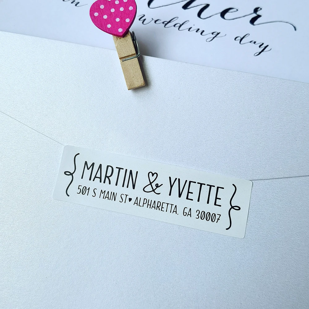 48pcs 20X70mm Customization Wedding Stickers Box Gift Key Candy Wedding Flowers Custom Wedding Favor and Gift Tags