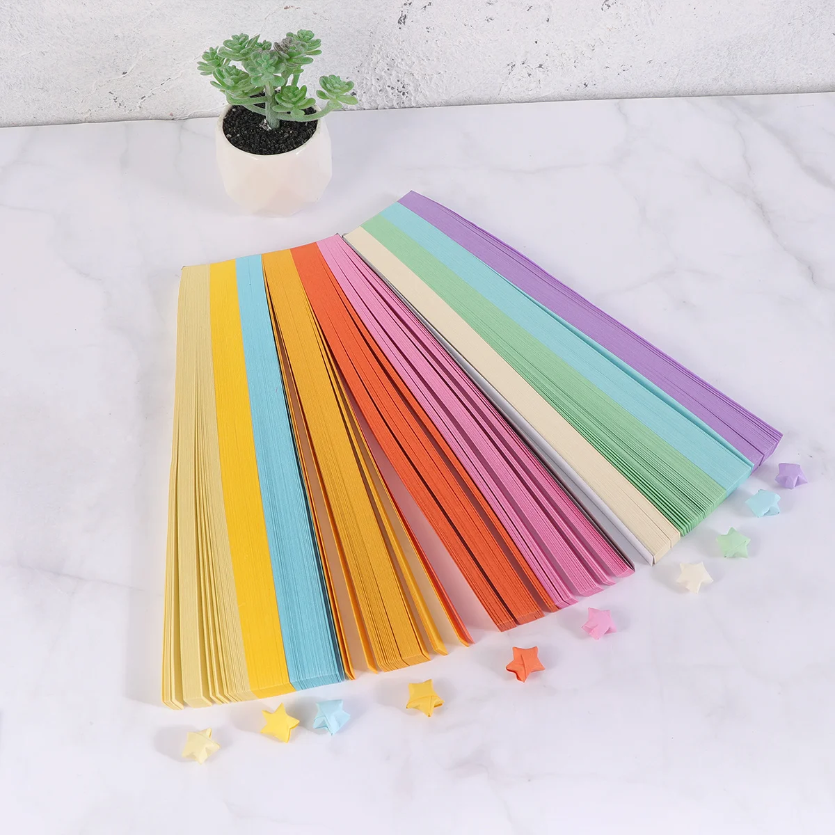 1350 قطعة من أوراق اوريغامي ملونة قابلة للطي على شكل نجمة لتزيين الحرف اليدوية DIY ورق فني ملون أوراق يدوية يدوية #4