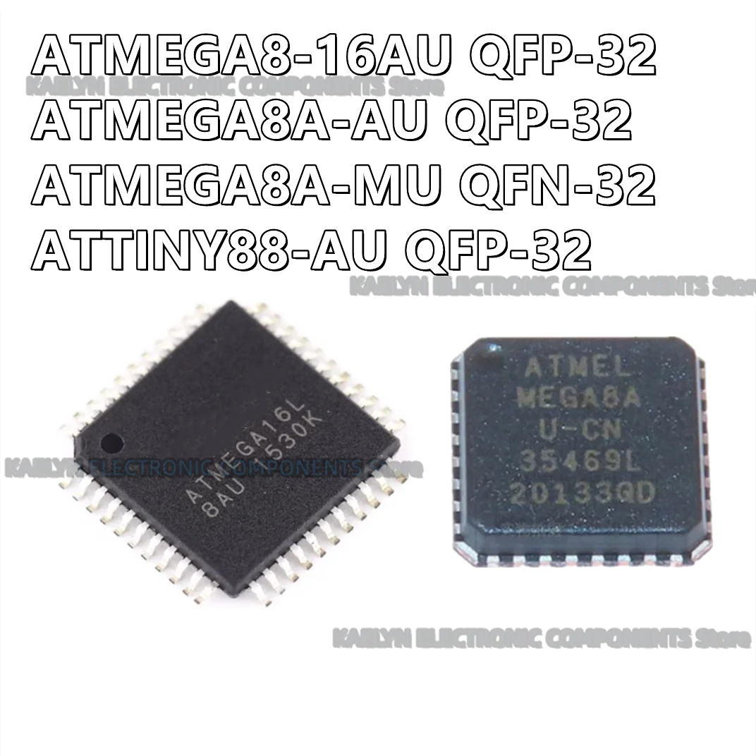 

10 шт./лот ATMEGA8-16AU ATMEGA8 ATMEGA8A-AU ATMEGA8A ATMEGA8A-MU ATTINY88-AU ATTINY88 QFP-32 QFN-32
