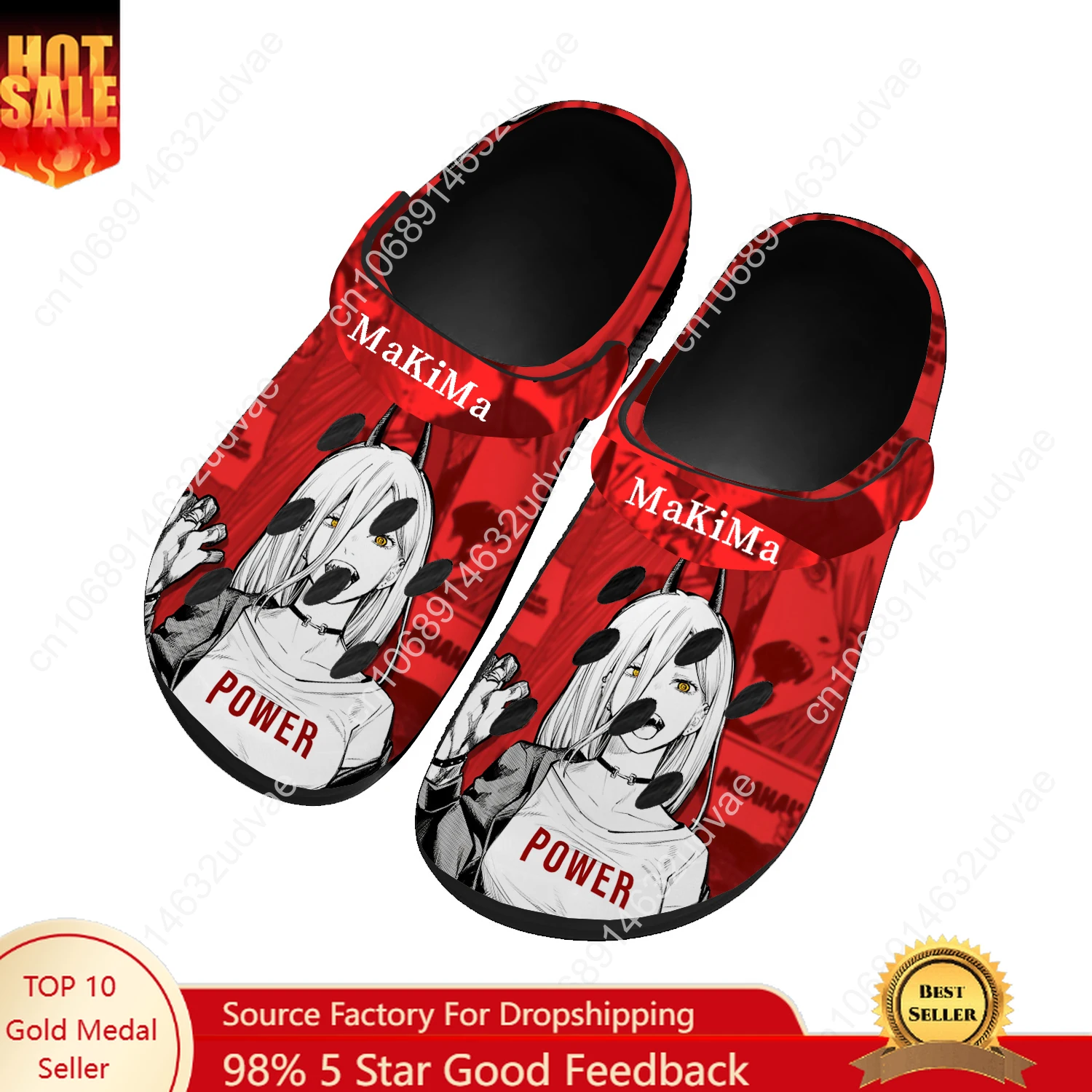 

Makima Water Shoes Mens Womens High Quality Fashion Home Garden Clogs Customizd Sandals Beach Breathable Hole Slippers