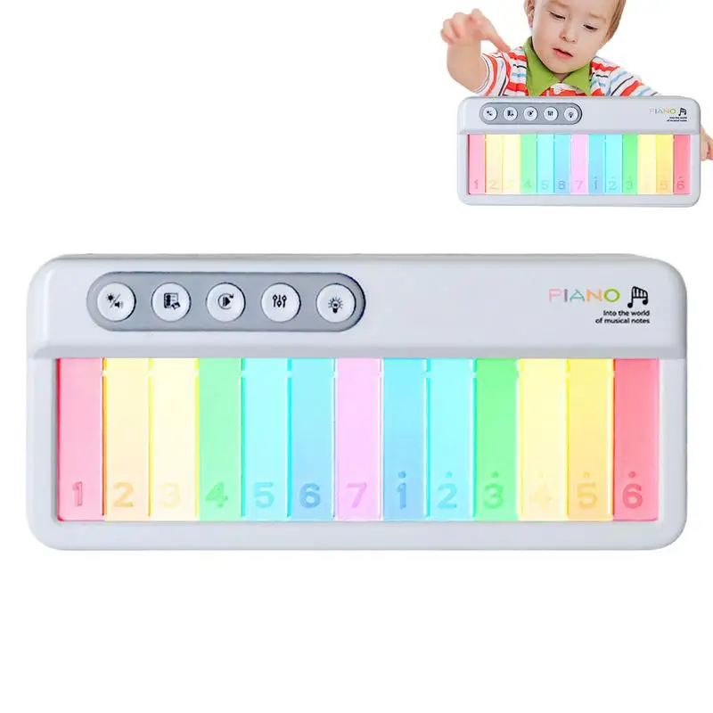 Kids Keyboard Piano Touch Screen Piano Toy Light Electronic Kids Keyboard Interactive Educational Music Toy Portable Musical