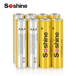 Soshine AAA 1.5 Volt Non-Rechargeable Battery1.5V 1200mAh Lithium Batteries Primary for Microphones Smoke Detector Alarm Clorck