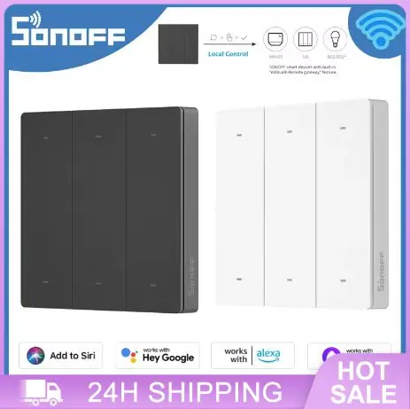 

SONOFF EWelink R5 SwitchMan WIFI контроллер сцены одинарный и двойной клик для триггера двунаправленного или многоканального управления