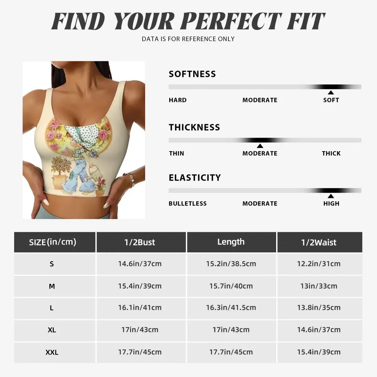 حمالة صدر رياضية مخصصة عالية التأثير من سارة كاي جيرل كارتونية للنساء في صالة الألعاب الرياضية واليوجا