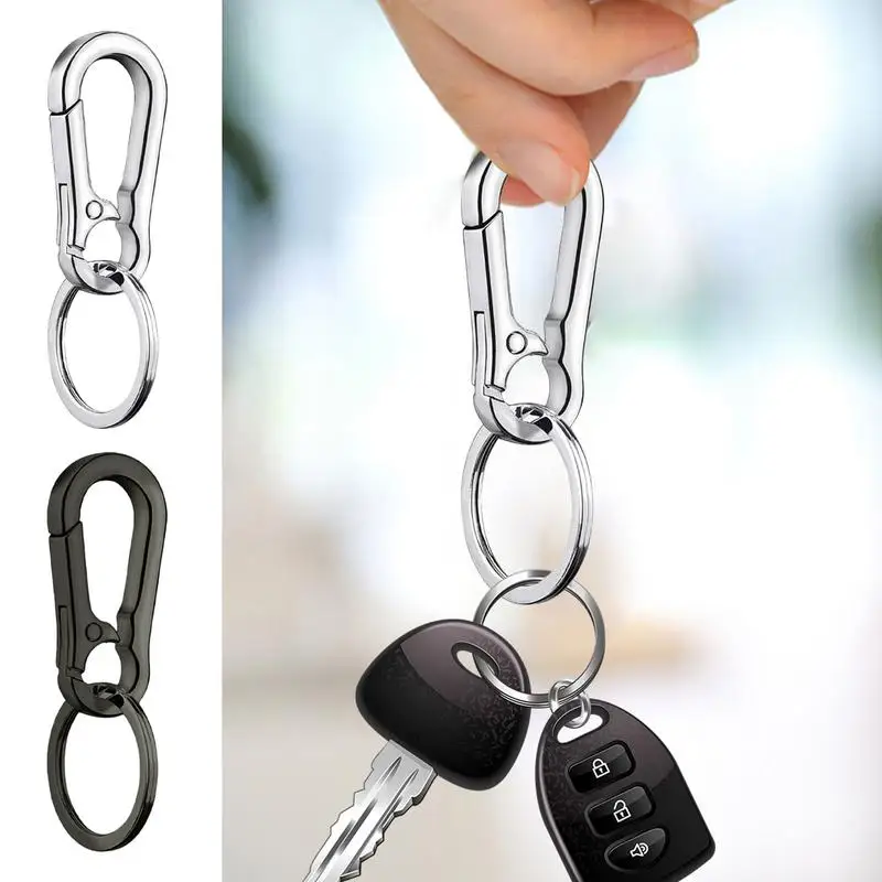 Portable Gourd Buckle Keychains Climbing Hook Stainless Steel Carabiner Shape Keychain Accessories Metal Key Chain Carabiner