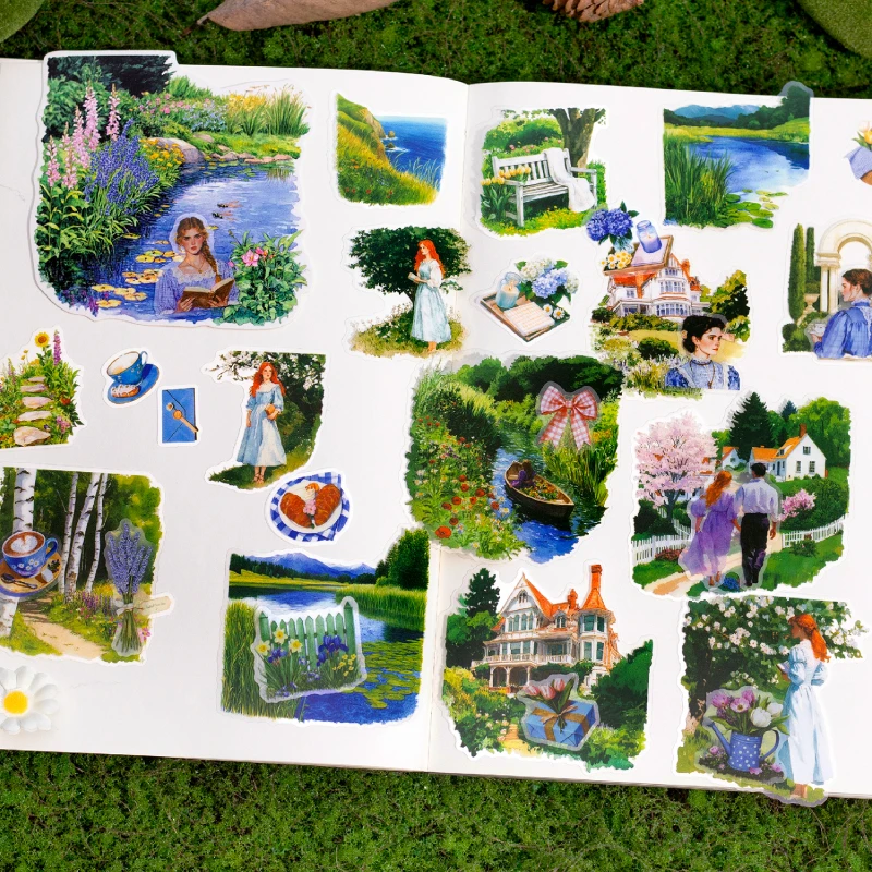 30 แผ่น/ถุงสติกเกอร์แพ็ค Dreamy Garden House สติกเกอร์ธีมคู่มือ Collage วัสดุ DIY การ์ดอวยพรตกแต่ง