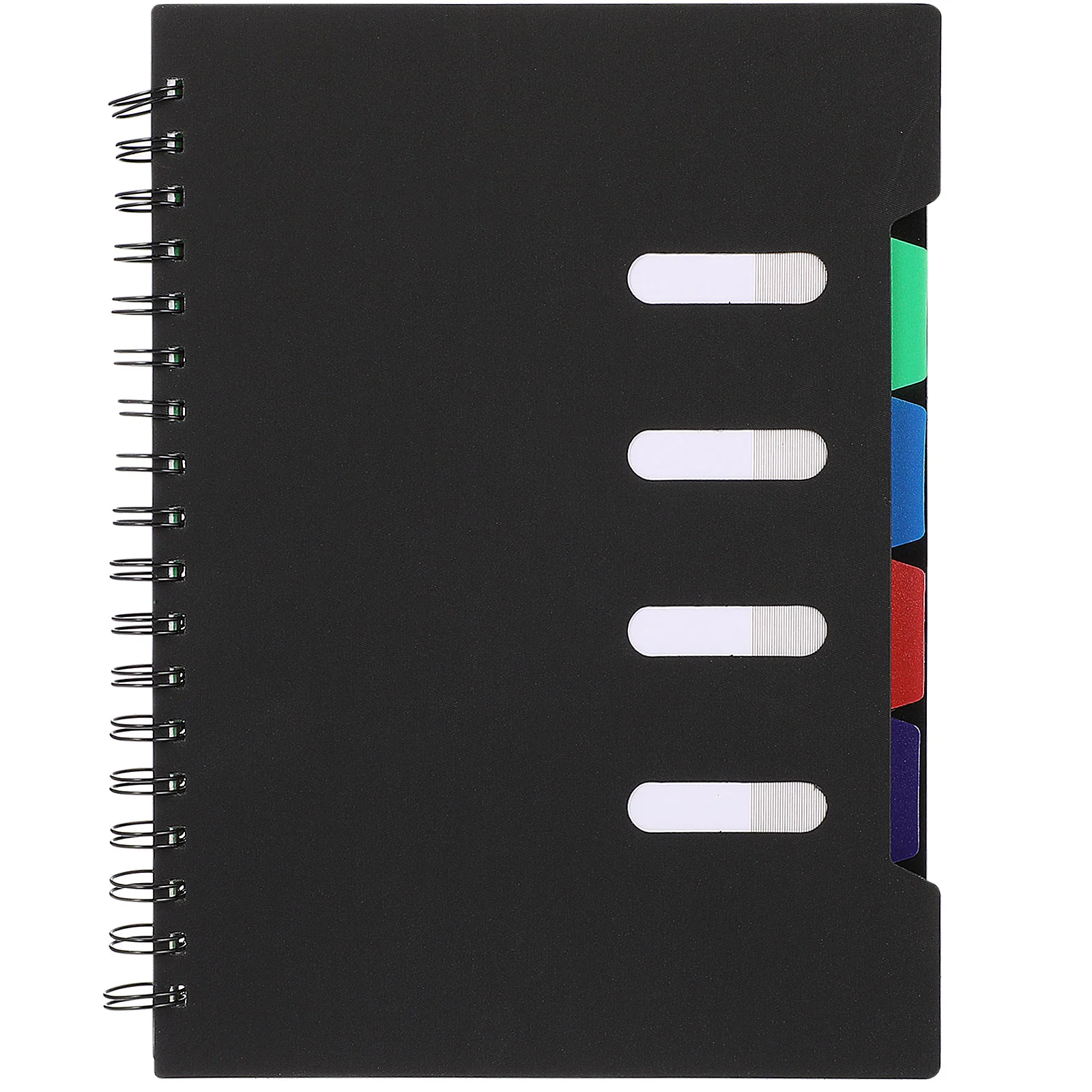 Spiral Notebook Hardcover Loose-leaf Notepad Binder Straight Grain Planner Pocket Sized