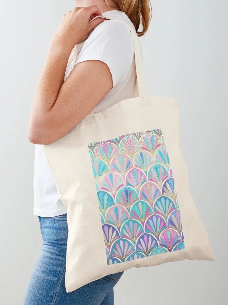 Glamorous Twenties Art Deco Pastel Pattern Tote Bag Customizable tote bag Handbags women women bag university shopper