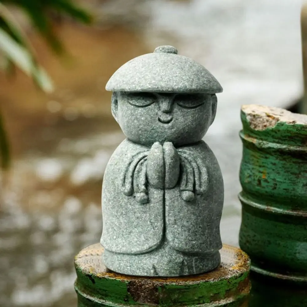 Estatua  Buda en miniatura durara, exquisita figura  monjes pequeños, adorno  jardín Zen hecho a mano, coración  acu