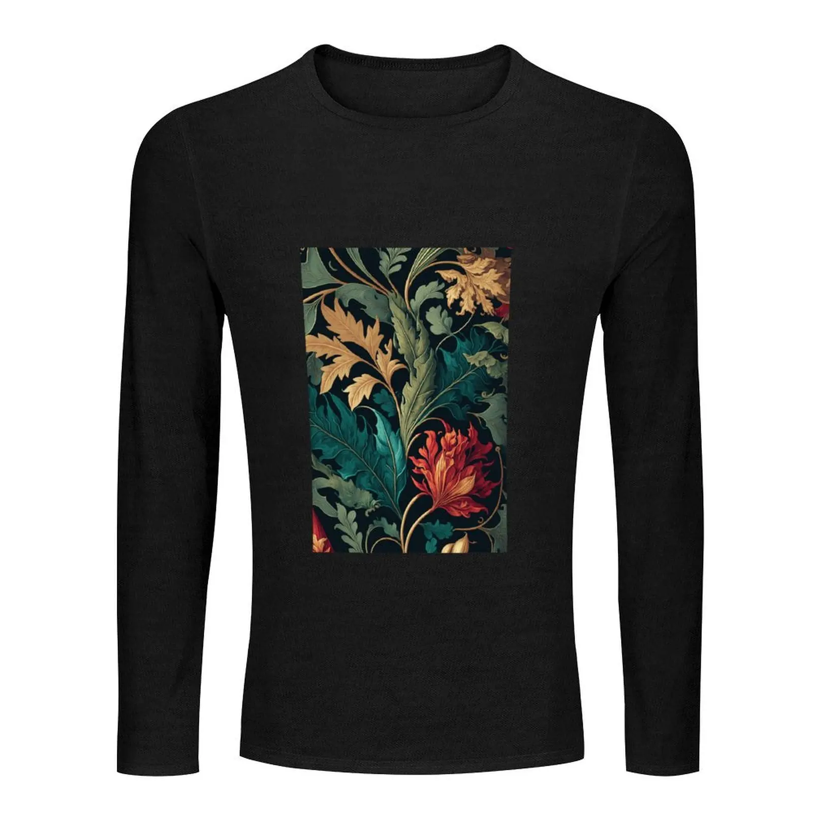 Bold Floral Garden Botanical Print Long T-Shirt boys t shirts funny t shirt t shirts for men