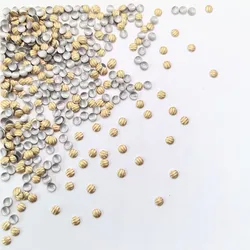 Perno per Nail Art in oro opaco, strass Hot-Fix, Flatback rotondo, accessori per borse Nailhead AA, decorazioni per borchie fai da te, 4mm