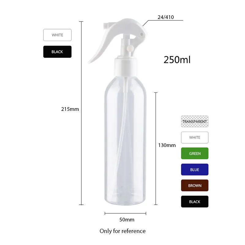 24 peças 120ml 150ml 200ml 250ml garrafa de plástico de alta qualidade com pulverizador de gatilho recipiente cosmético com pulverizador de névoa perfume pet