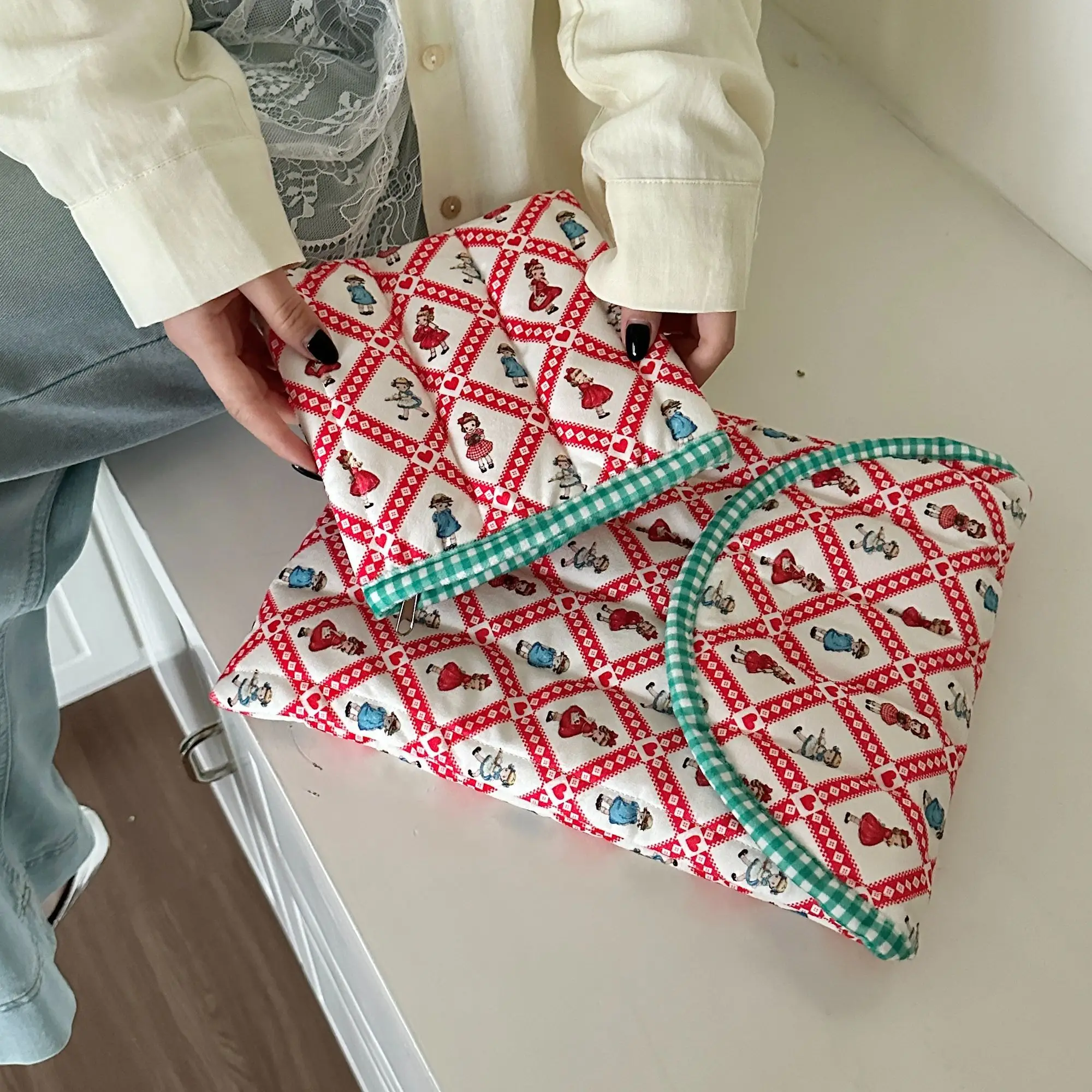 Ins لطيف الكرتون الماس مبطن حقيبة كمبيوتر محمول دفتر كم ماك بوك اير برو 13 14 15.6 بوصة للصدمات خفيفة الوزن حقيبة لابتوب #2