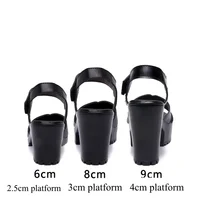 Small Size 32-43 Summer Block High Heels Wedding Shoes Bride Platform Sandals 2026 Women's Thick Bottom Sandals for Office Model - Image 6