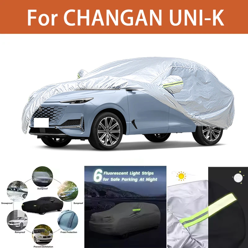 

For CHANGAN UNI-K Car Cover Outdoor Protection Covers Snow Sunshade Waterproof Dustproof Exterior UV Car Accessories