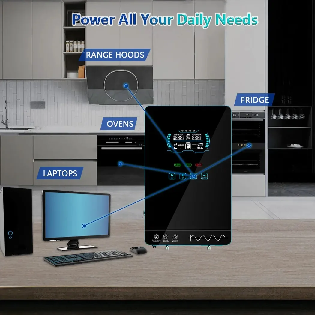 ECGSOLAX Hybrid Solar Inverter 4KW 24V 110/120V Pure Sine Wave Off Grid Inversor Built in MPPT 140A Solar Charge Home inverter