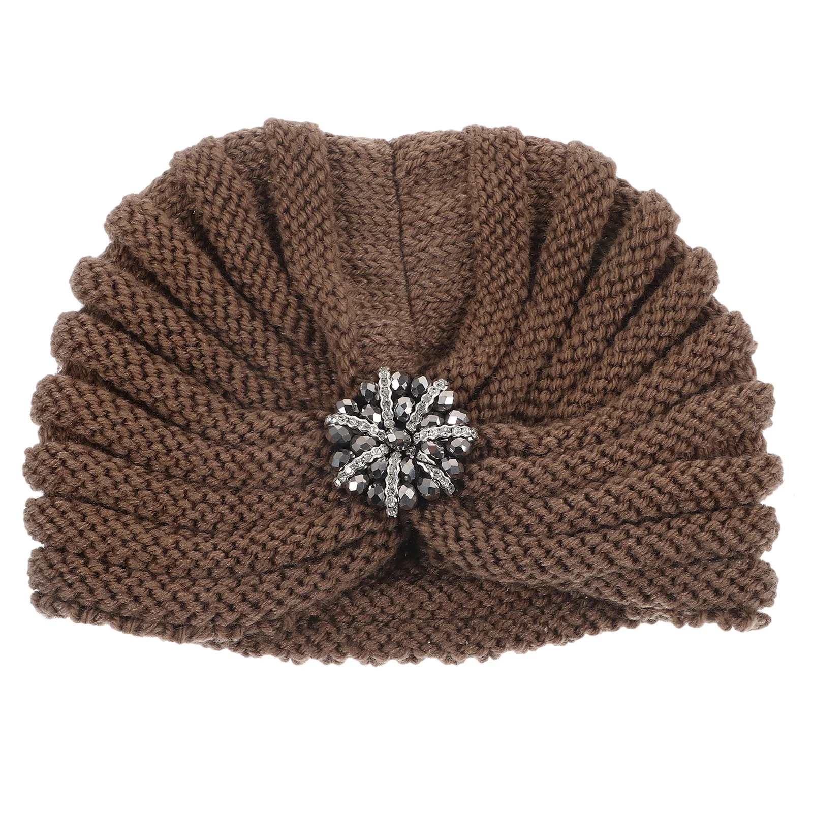

Knitted Beanie Hat For Women Winter Warm Yarn Cap Autumn Khaki Hat For Woman Outdoor Indoor Beanies
