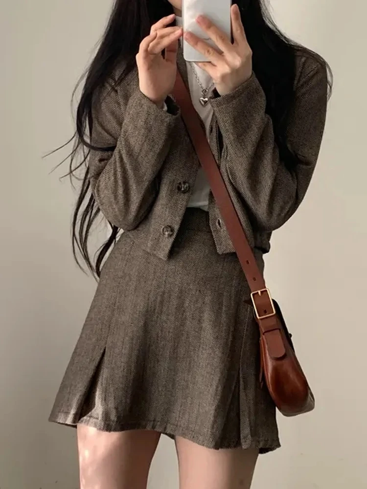 

Модный костюм Long Sve, комплект из джерси и юбки для женщин, юбка Ele ort с высокой талией, комплект из двух предметов, весна-осень