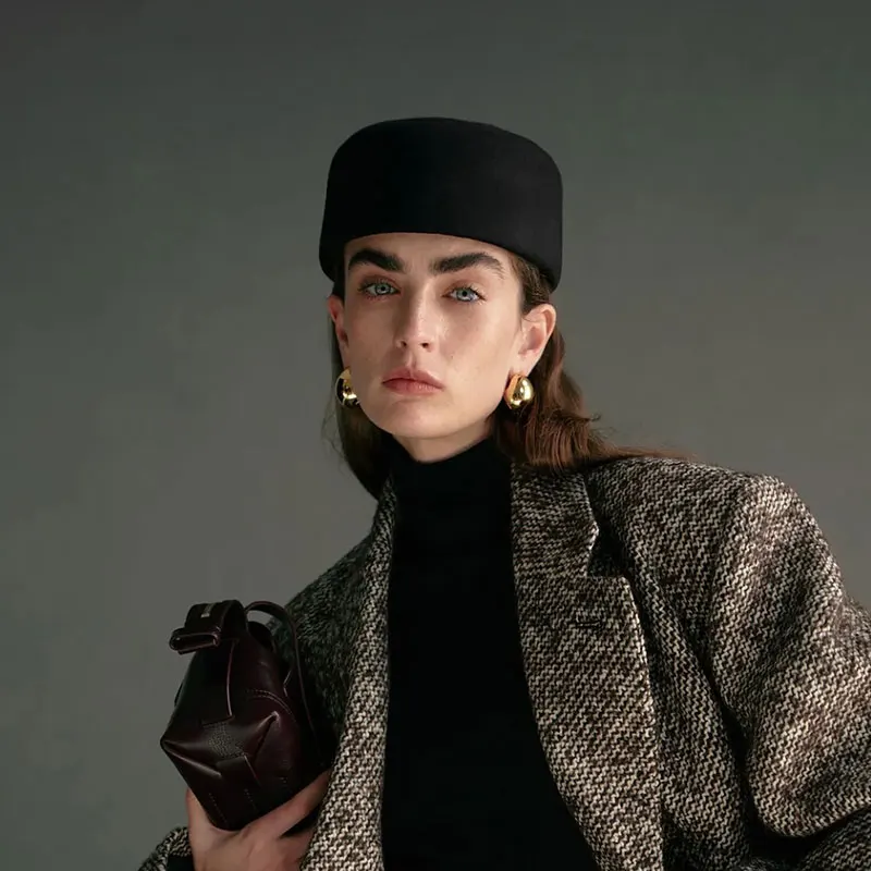 Französisch Wolle Baskenmütze Hut Für Frauen Winter Hüte Klassische Warme Kappe Baskenmütze Damen Beanie Cap Pillbox Hut Kleid Chapeu Sombrero Hombre – Detail 5