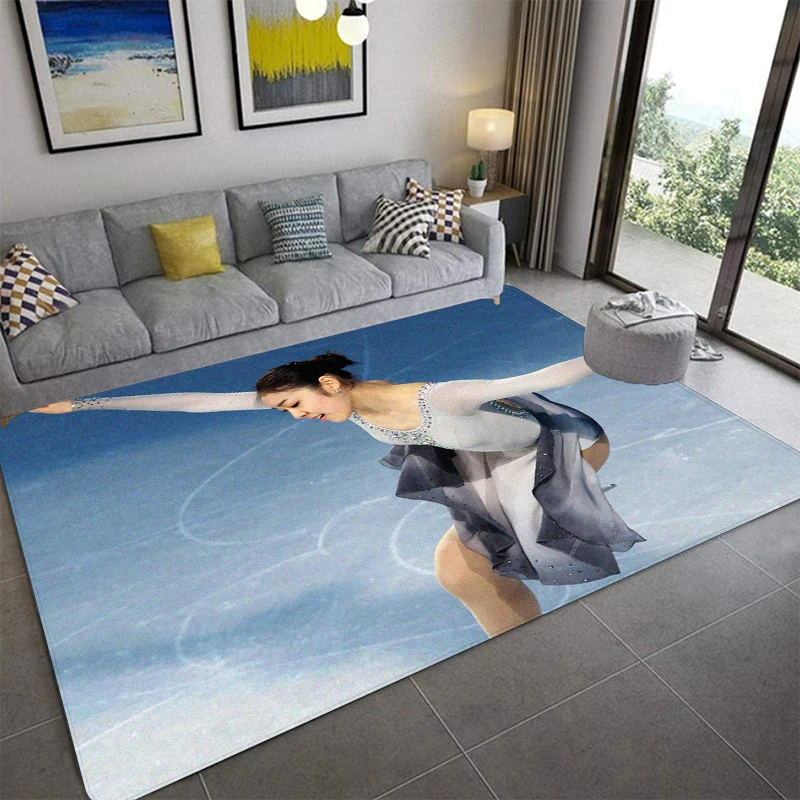 F-Figure Skating Printed Carpet Fashion Yoga Mat Non-Slip Carpet Bedroom Decoration Outdoor Carpet Bedroom Birthday Gift