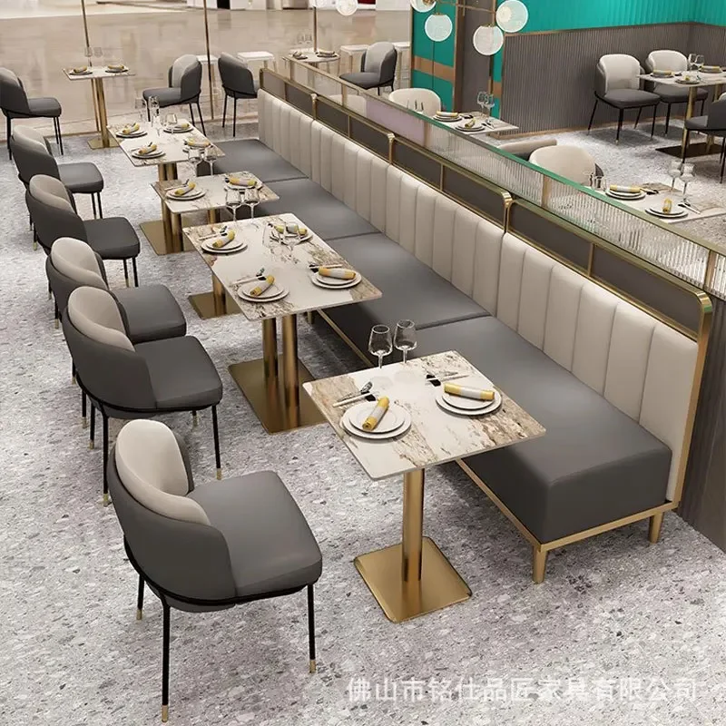 Western restaurant, teahouse, card seat, hot pot restaurant, barbecue shop, sofa against the wall, catering hotel canteen