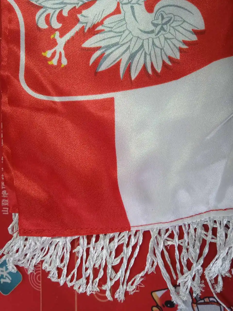 Country Double Side Printing 100% Polyester Football Soccer Fans National flag Poland Scarf