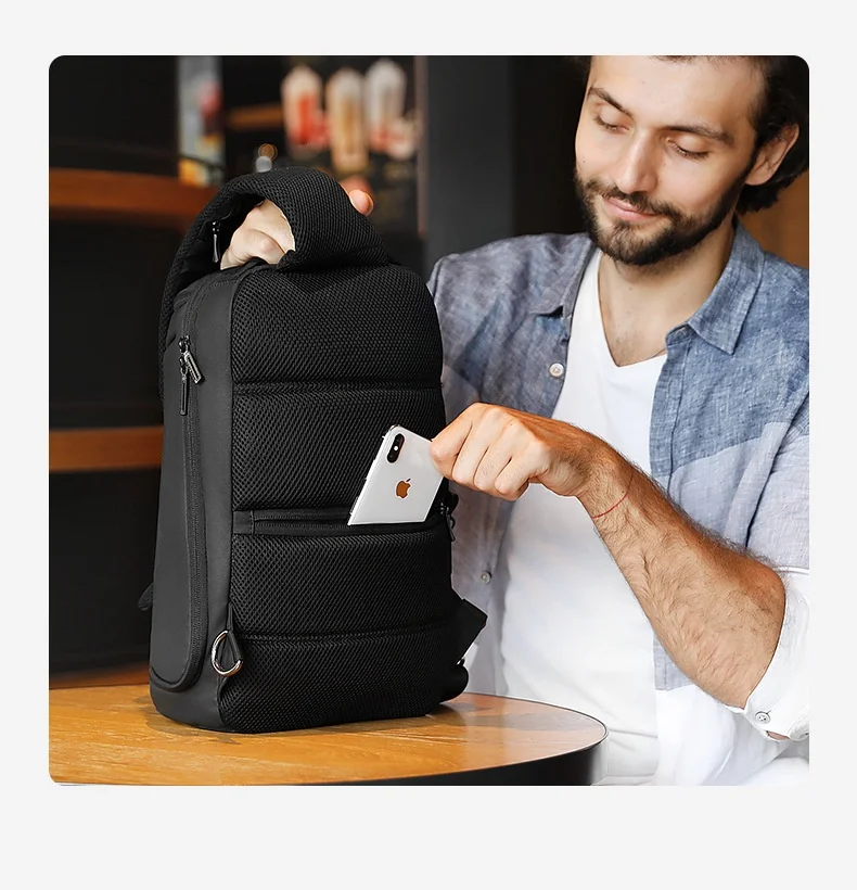 MARK RYDEN Large Capacity Crossbody Shoulder Bag For Men Travel Sling Bag Fits in 11inch Pad