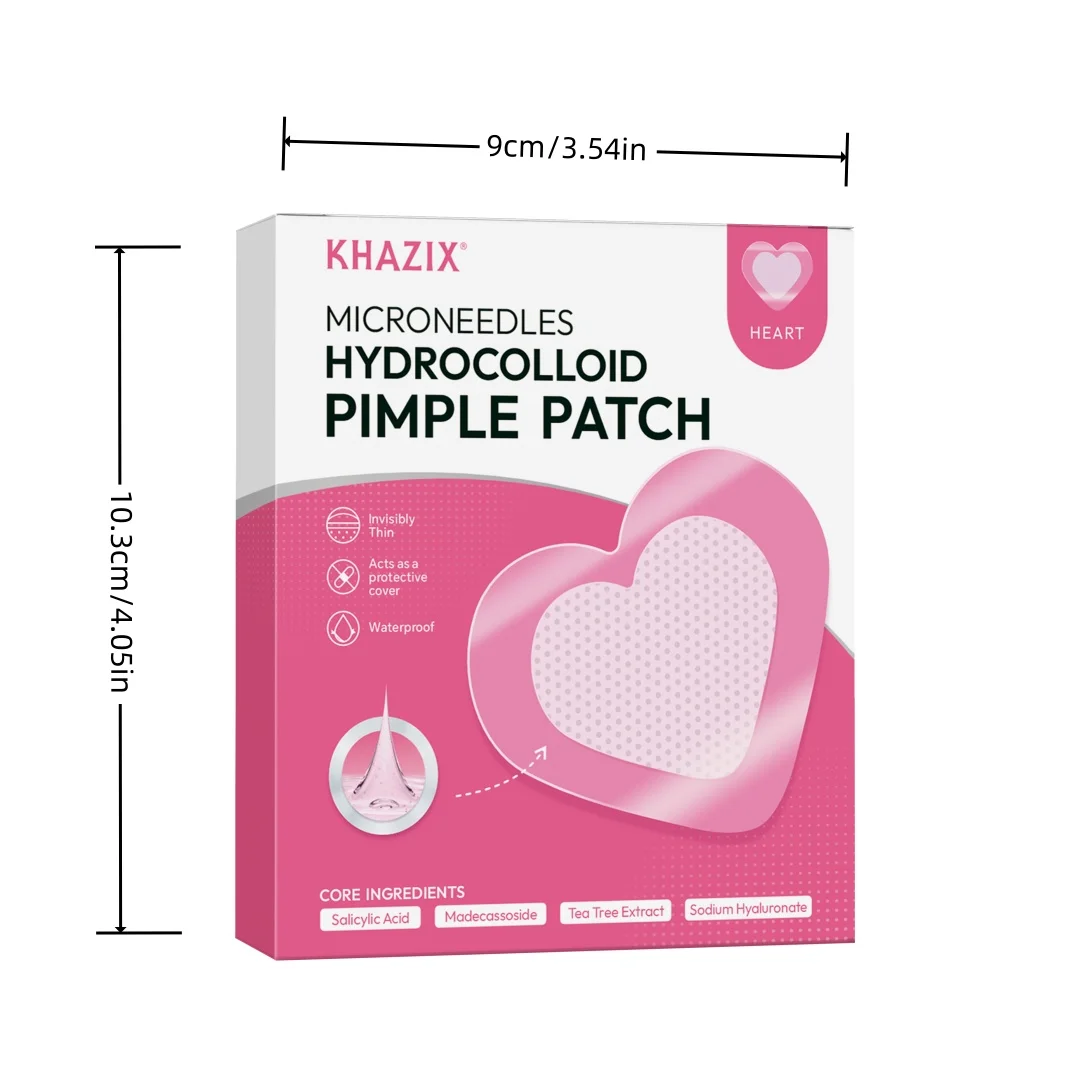 Seven colors 252PCS Cute heart-shaped acne patch, hydrocolloid material,facial skin care imperfection patch